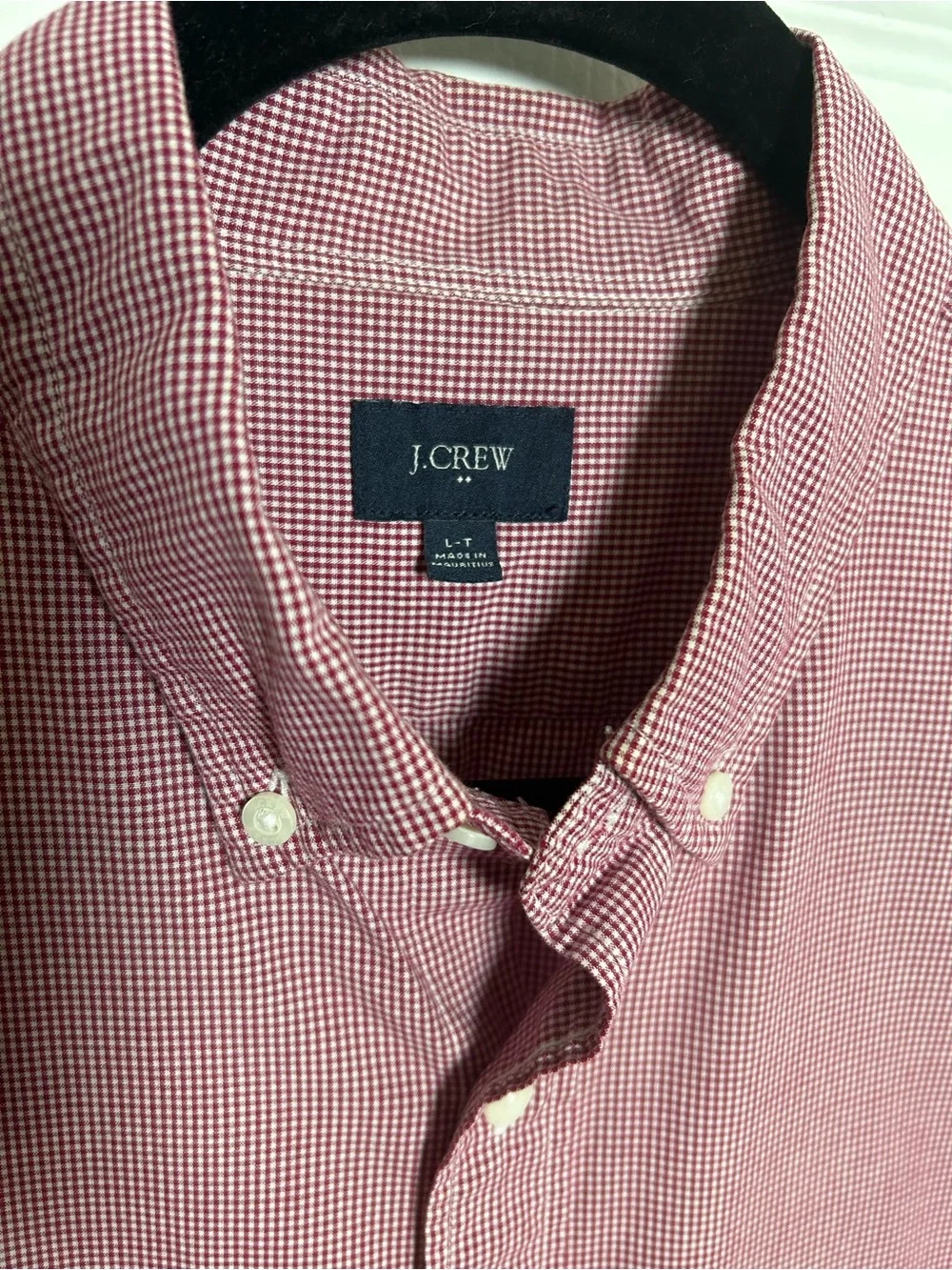 J. Crew Men's Button-Down Shirt in Dusty Rose Check